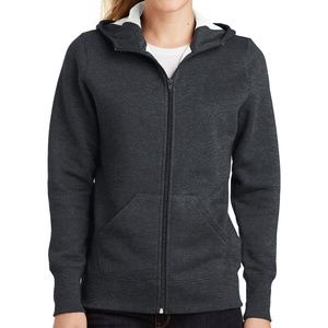 Ladies Full-Zip Hooded Fleece Jacket